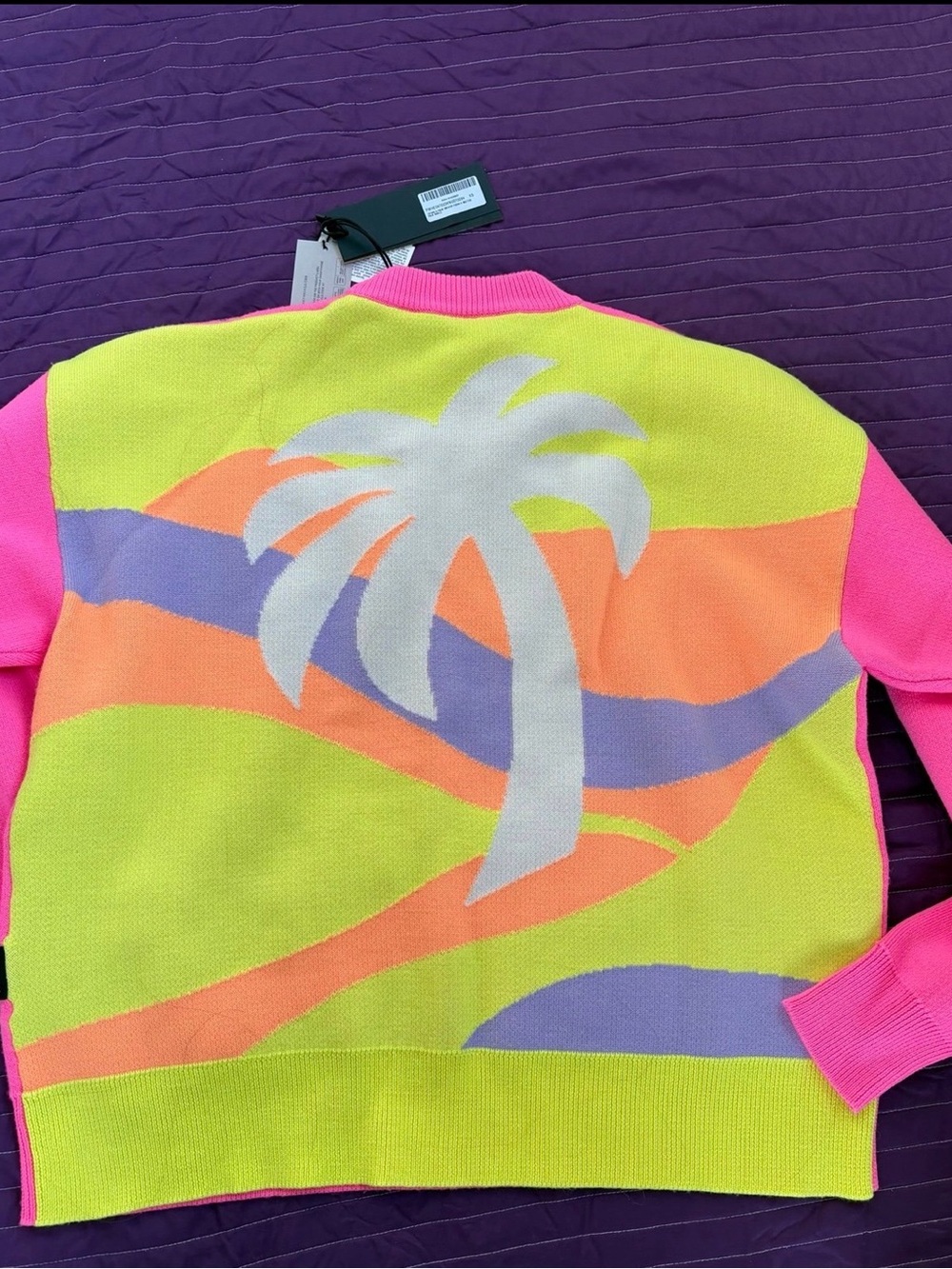 Palm Angels Neon Palm Knit Sweater XS
